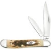 Case Peanut Amber Bone Folder Knife, Satin Blades -Knife Sale Store 00045 099 Peanut Front 18 22700.1556292409