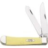 Case 161 Trapper Folding Pocket Knife With Smooth Yellow Synthetic Handle -Knife Sale Store 101550 101576