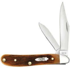 Case Amber Bone Sawcut Jig Barehead Peanut Knife