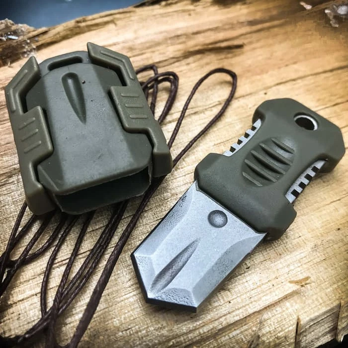 SHTF Tactical MOLLE Shiv - Stainless Steel Blade, Rubber Overmolded Handle, Plastic Webbing Adapter, Lanyard Hole - 2 1/2” Length 3 SHTF Tactical MOLLE Shiv - Stainless Steel Blade, Rubber Overmolded Handle, Plastic Webbing Adapter, Lanyard Hole - 2 1/2” Length