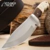 Timber Wolf Adrian Trail Knife With Sheath - Stainless Steel Blade, Full-Tang, Walnut Wood And Bone Handle Scales - Length 9” 1 Timber Wolf Adrian Trail Knife With Sheath - Stainless Steel Blade, Full-Tang, Walnut Wood And Bone Handle Scales - Length 9” -Knife Sale Store A17 TW1093