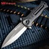 Shinwa Ganjo Black G10 Pocket Knife - 3Cr13 Stainless Steel Blade, Black G10 Handle Scales, Ball Bearing, Pocket Clip -Knife Sale Store A19 KZ1028