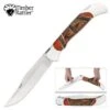 Timber Rattler Heartwood Scarab Back Giant Folding Pocket Knife - Carved Camel Bone Inlays -Knife Sale Store A19 TR139