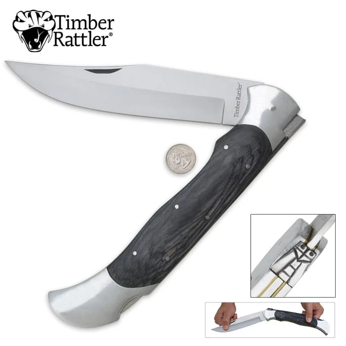 Timber Rattler Scarab Back Giant Pocket Knife 3 Timber Rattler Scarab Back Giant Pocket Knife