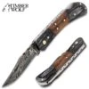 Timber Wolf File Worked Damascus Pocket Knife -Knife Sale Store A19 TW448