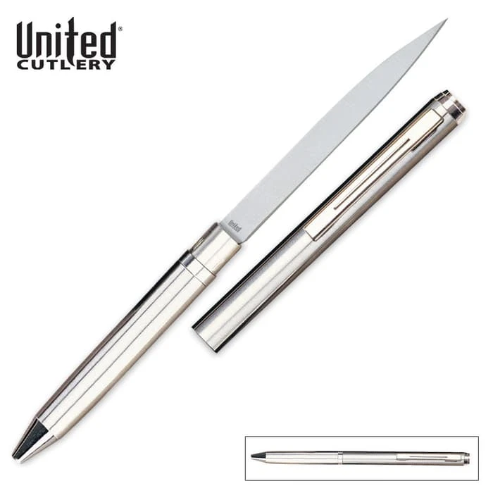 United Cutlery Silver Ink Pen Knife 3 United Cutlery Silver Ink Pen Knife