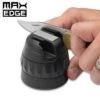 Max Edge Three-Stage Knife Sharpener - ABS Construction, Non-Slip Base, Removable Grinder Head - Dimensions 3”x 2 1/2” -Knife Sale Store A40 BK5922