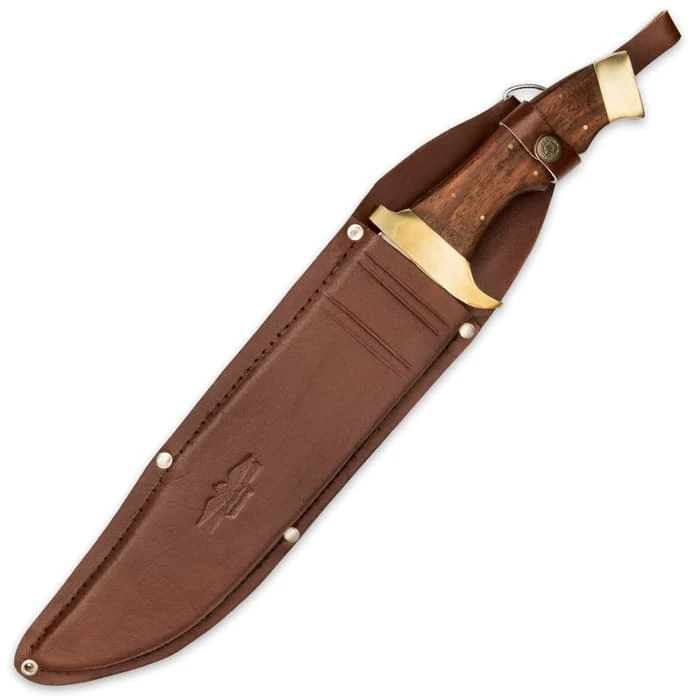 Massive Big Foot Bowie Knife And Leather Sheath 4 Massive Big Foot Bowie Knife And Leather Sheath - Image 2