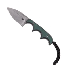 CRKT Minimalist Spear Point Fixed Blade Knife, Stonewash Blade