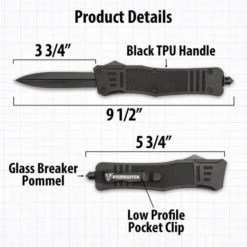 Bushmaster Mamba Automatic OTF Knife - Stainless Steel Blade, TPU Handle, Sliding Trigger, Glassbreaker, Pocket Clip 9 Bushmaster Mamba Automatic OTF Knife - Stainless Steel Blade, TPU Handle, Sliding Trigger, Glassbreaker, Pocket Clip -Knife Sale Store D04 BK5686