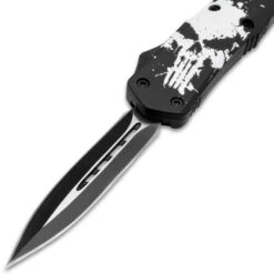 Executioner Double Action Automatic OTF Knife - Stainless Steel Blade, TPR Handle, Glassbreaker - Closed 5 1/2” 8 Executioner Double Action Automatic OTF Knife - Stainless Steel Blade, TPR Handle, Glassbreaker - Closed 5 1/2” -Knife Sale Store D04 BK5921