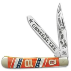 Kissing Crane General Lee Trapper Pocket Knife - Stainless Steel Blades, Bone And Pearl Handle, Nickel Silver Bolsters, Brass Liners -Knife Sale Store D19 KC5553