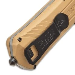 Smith & Wesson OTF Assisted Opening Flat Dark Earth Pocket Knife - AUS-8 Stainless Steel Blade, Aluminum Handle, Glass Breaker Pommel, Pocket Clip 9 Smith & Wesson OTF Assisted Opening Flat Dark Earth Pocket Knife - AUS-8 Stainless Steel Blade, Aluminum Handle, Glass Breaker Pommel, Pocket Clip -Knife Sale Store D19 SW13707