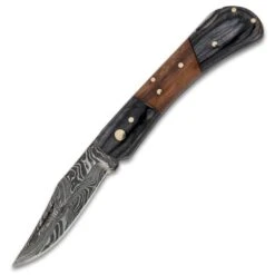 Timber Wolf File Worked Damascus Pocket Knife -Knife Sale Store D19 TW448