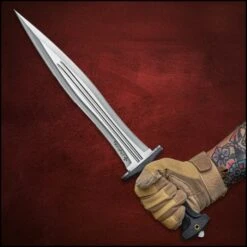 Honshu Legionary Dagger And Sheath - 7Cr13 Stainless Steel Blade, TPR Handle, Stainless Steel Guard - Length 19 5/8" -Knife Sale Store E17 UC3549