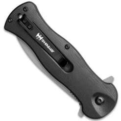 Shinwa Ganjo Black G10 Pocket Knife - 3Cr13 Stainless Steel Blade, Black G10 Handle Scales, Ball Bearing, Pocket Clip -Knife Sale Store E19 KZ1028