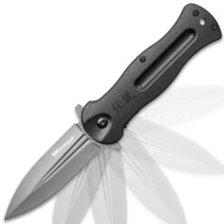 Shinwa Ganjo Black G10 Pocket Knife - 3Cr13 Stainless Steel Blade, Black G10 Handle Scales, Ball Bearing, Pocket Clip -Knife Sale Store G19 KZ1028