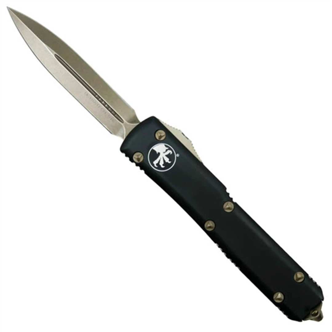 Microtech Contoured Ultratech OTF Auto Knife, Bronzed Dagger Blade 3 Microtech Contoured Ultratech OTF Auto Knife, Bronzed Dagger Blade