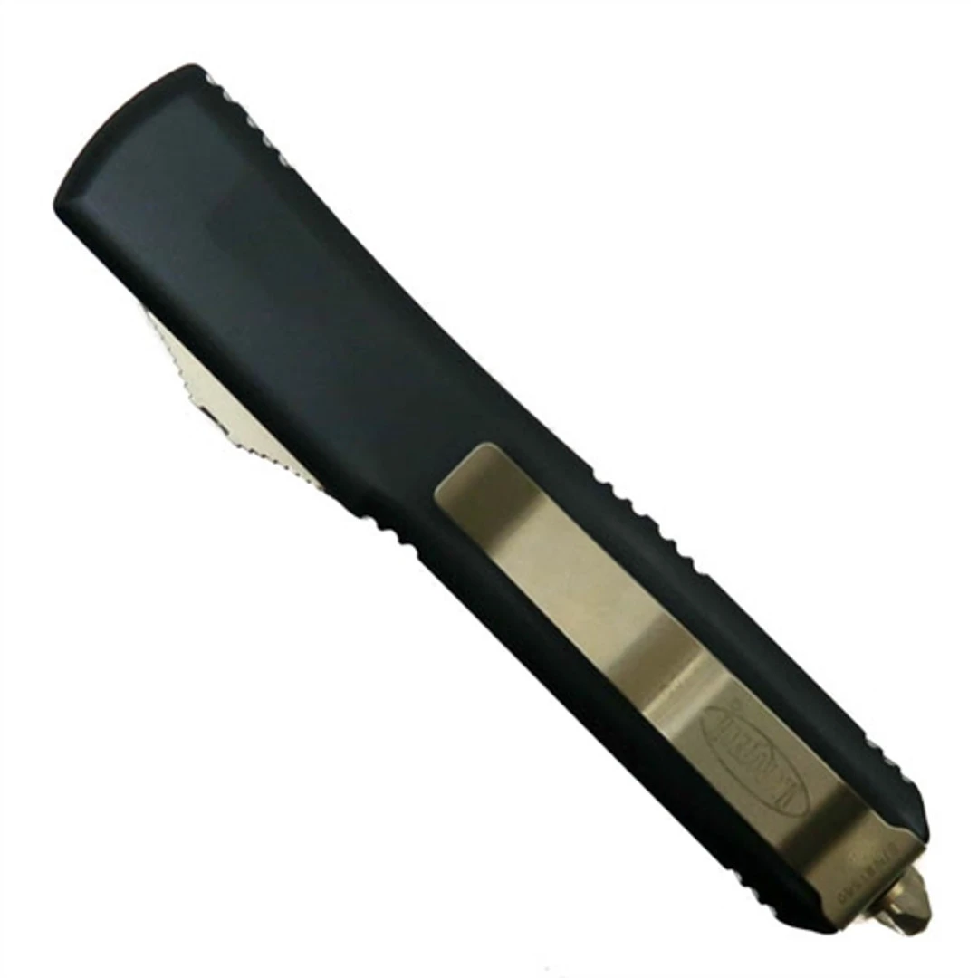 Microtech Contoured Ultratech OTF Auto Knife, Bronzed Dagger Blade 4 Microtech Contoured Ultratech OTF Auto Knife, Bronzed Dagger Blade - Image 2