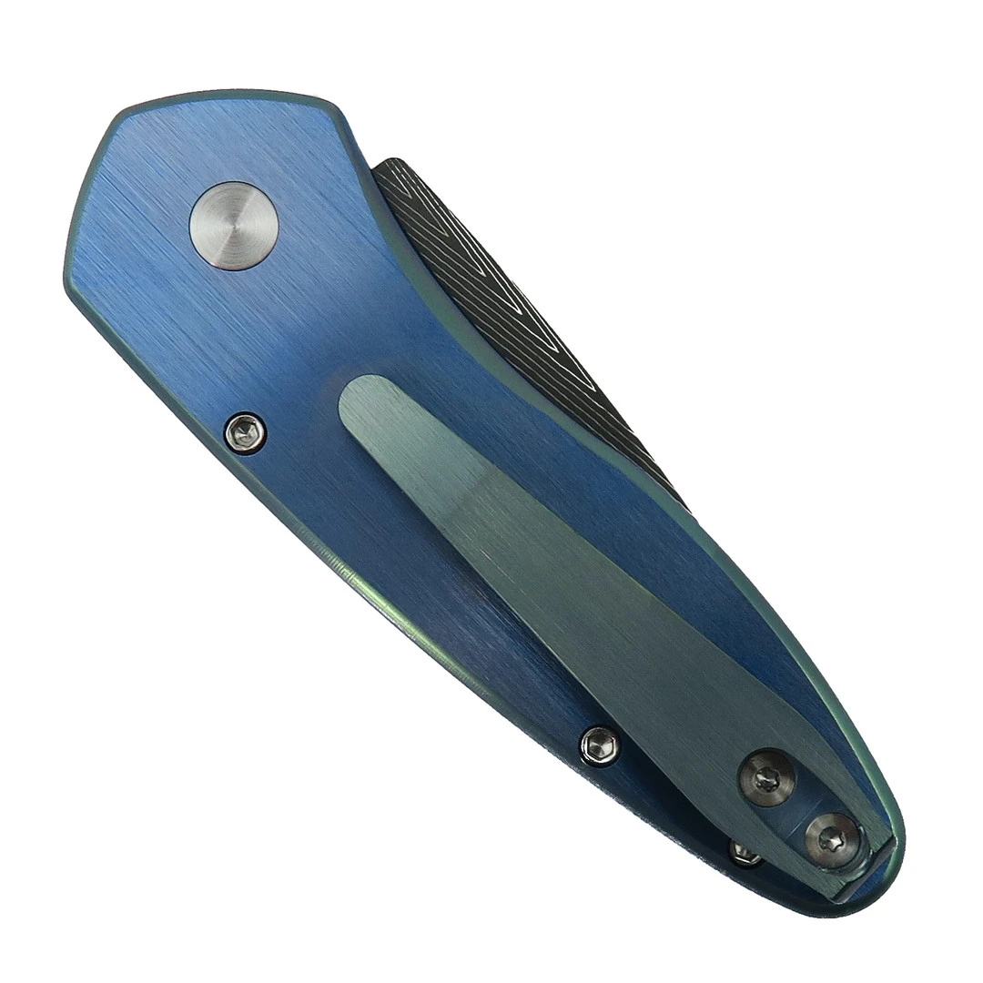 ProTech Custom Ti Engraved Sprint Auto Knife, Damascus Blade 4 ProTech Custom Ti Engraved Sprint Auto Knife, Damascus Blade - Image 2