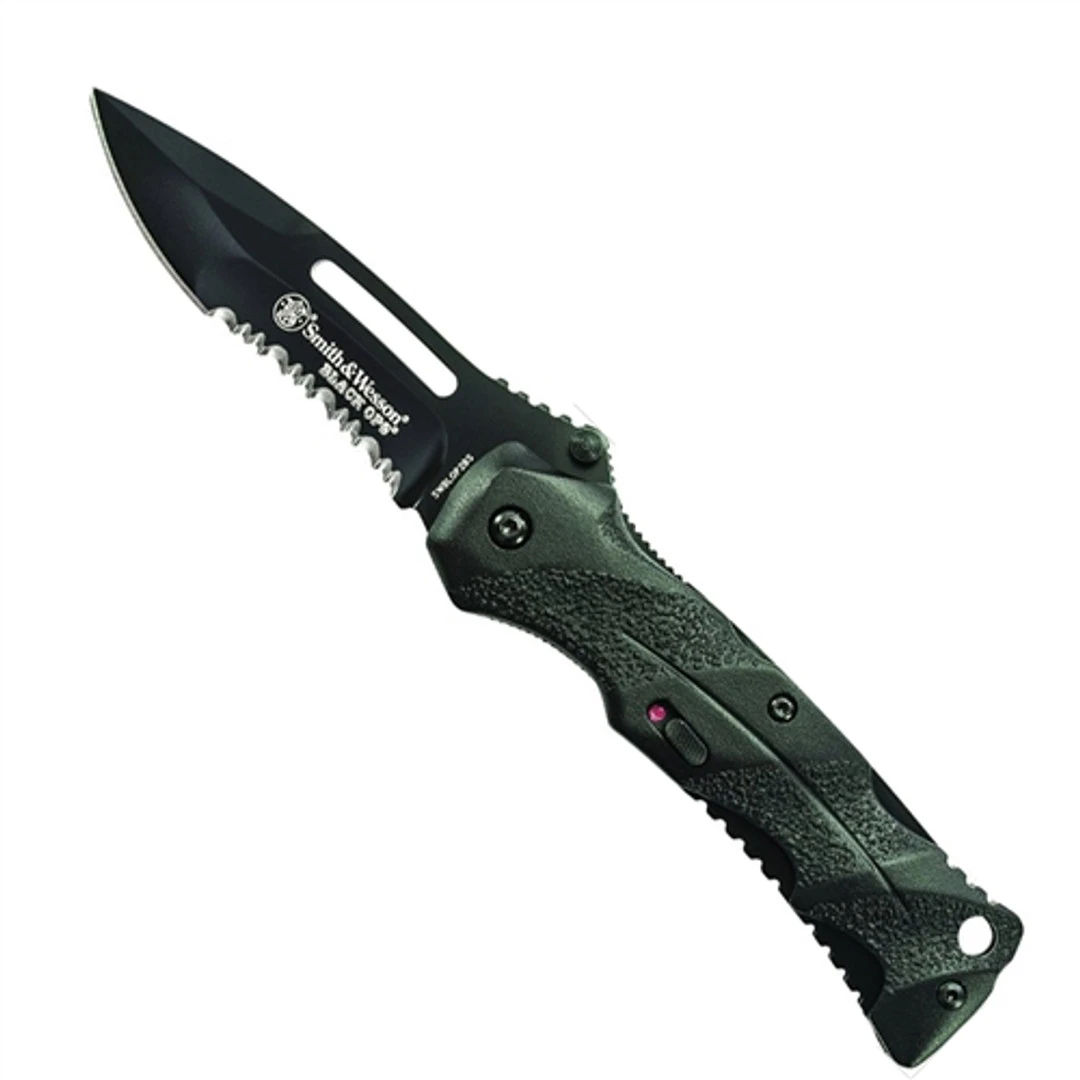 Smith & Wesson Black Ops Spring Assist Knife, Black, P/S, SWBLOP2BS 3 Smith & Wesson Black Ops Spring Assist Knife, Black, P/S, SWBLOP2BS