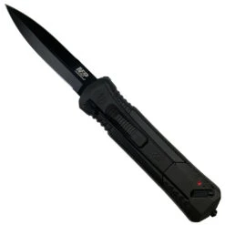 Smith & Wesson BlackOut OTF Spring Assist Knife, Black Blade [Exclusive]
